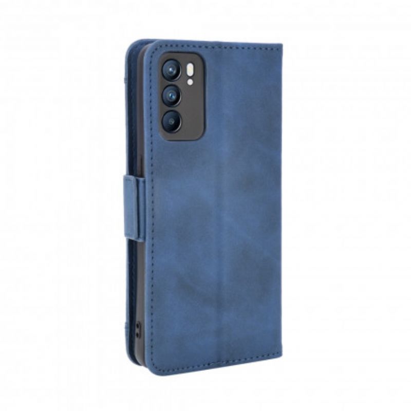 Leren Hoesje Oppo Reno 6 5g Eersteklas Multi-kaart Bescherming Hoesje