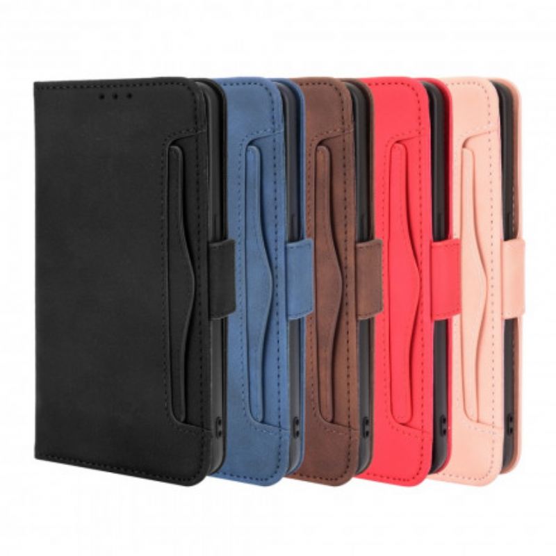 Leren Hoesje Oppo Reno 6 5g Eersteklas Multi-kaart Bescherming Hoesje