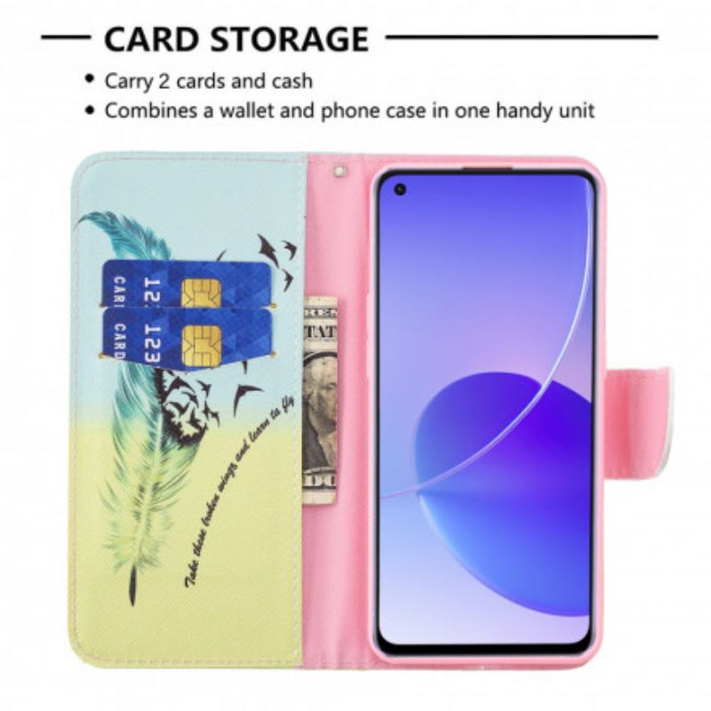 Leren Hoesje Oppo Reno 6 5g Leer Vliegen Bescherming Hoesje