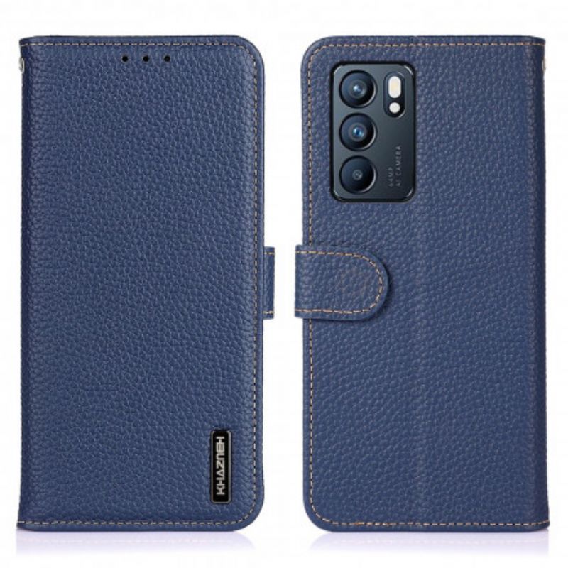 Leren Hoesje Oppo Reno 6 5g Litchi Khazneh Leer Bescherming Hoesje