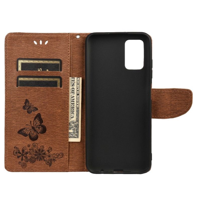 Leren Hoesje Oppo Reno 6 5g Splendid Strap Vlinders