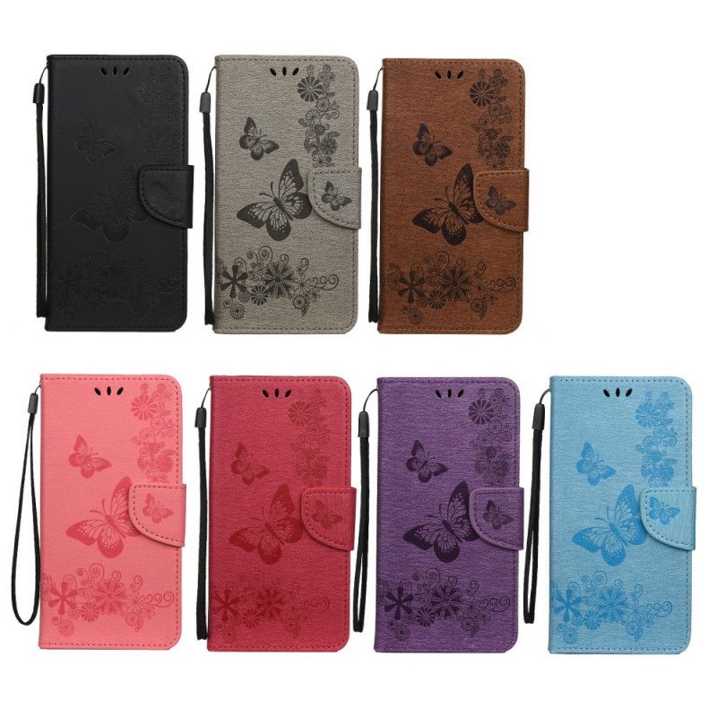 Leren Hoesje Oppo Reno 6 5g Splendid Strap Vlinders