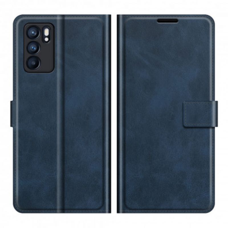 Leren Hoesje Voor Oppo Reno 6 5g Slank Extreem Leereffect