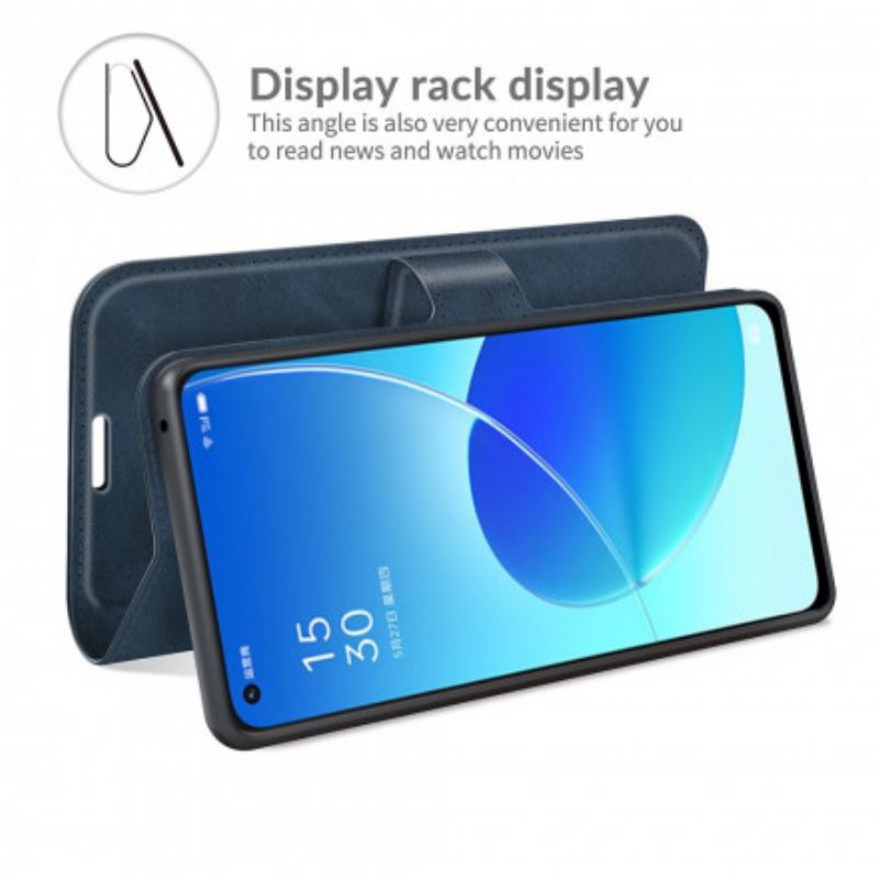 Leren Hoesje Voor Oppo Reno 6 5g Slank Extreem Leereffect