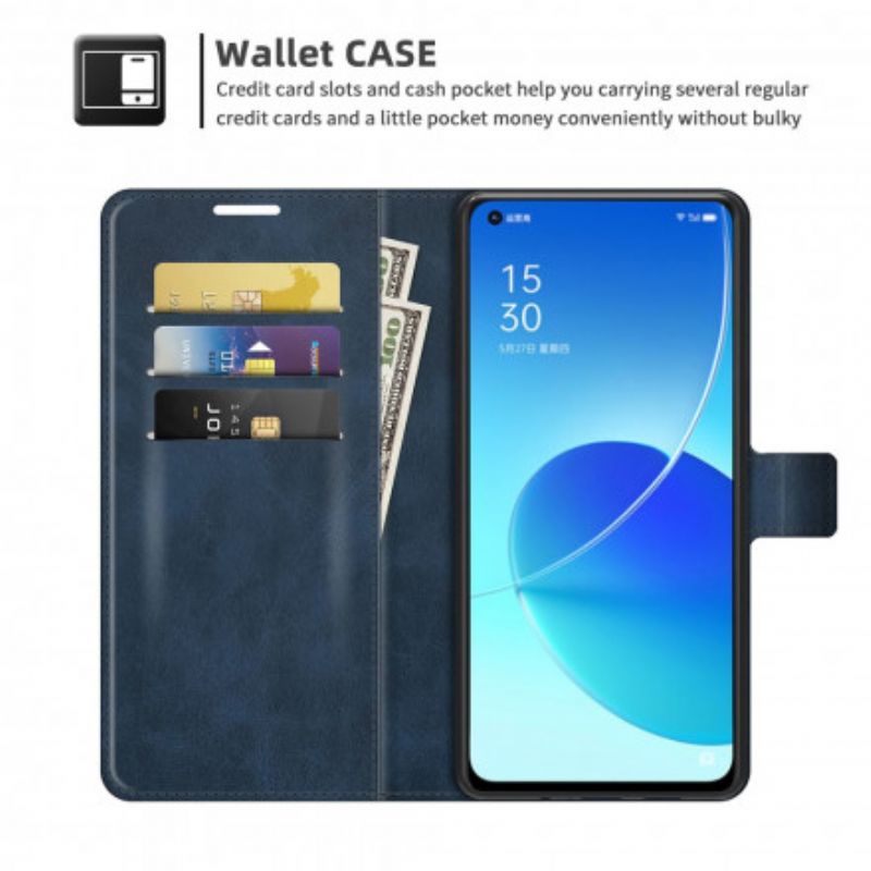 Leren Hoesje Voor Oppo Reno 6 5g Slank Extreem Leereffect