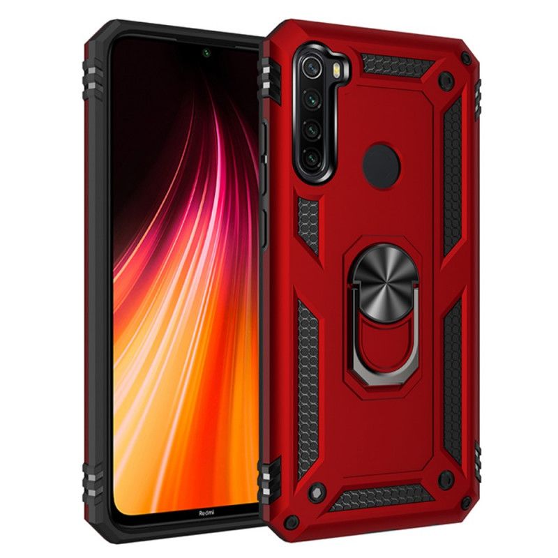 Case Hoesje Xiaomi Redmi Note 8T Rood Zwart Telefoonhoesje Premium Ring