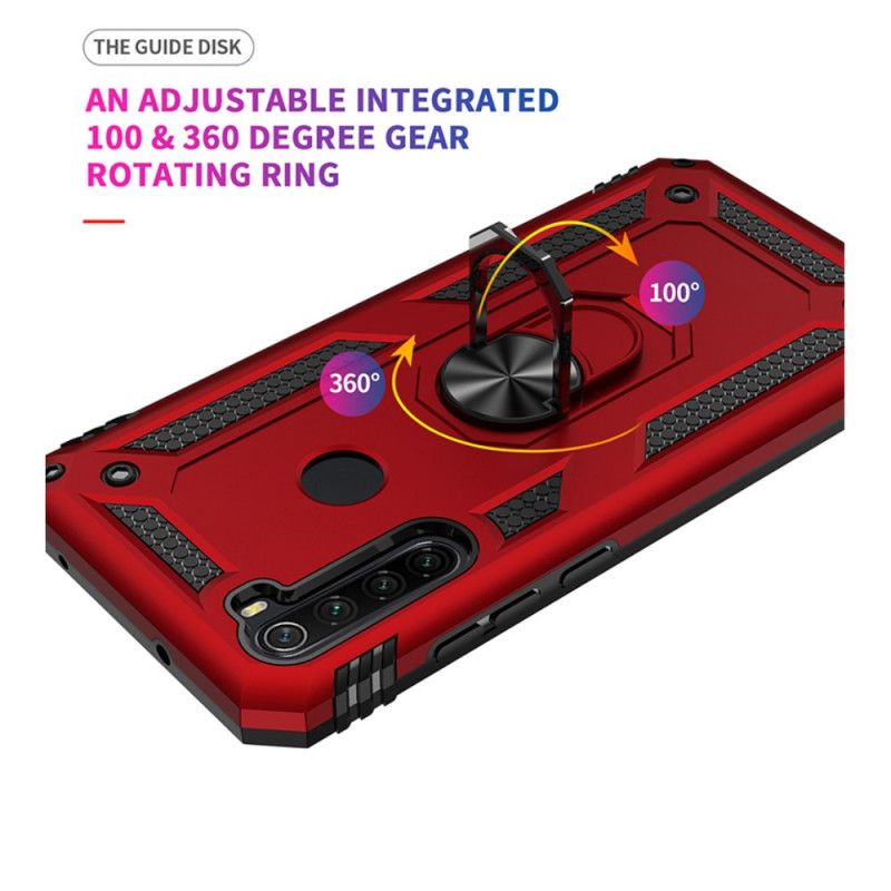 Case Hoesje Xiaomi Redmi Note 8T Rood Zwart Telefoonhoesje Premium Ring