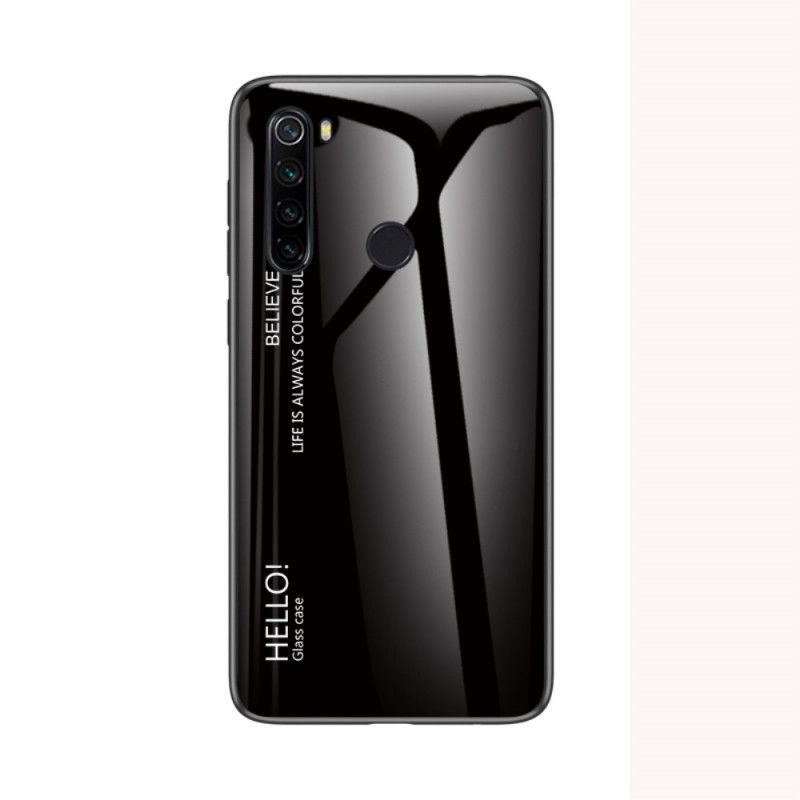 Case Hoesje Xiaomi Redmi Note 8T Wit Zwart Telefoonhoesje Hallo Gehard Glas