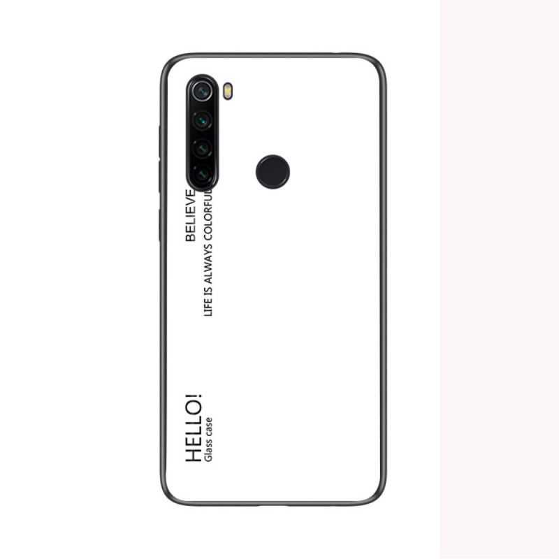 Case Hoesje Xiaomi Redmi Note 8T Wit Zwart Telefoonhoesje Hallo Gehard Glas
