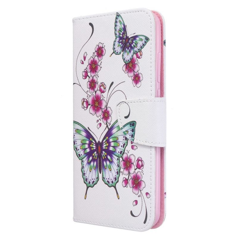 Cover Folio-hoesje Xiaomi Redmi Note 8T Telefoonhoesje Prachtige Vlinders