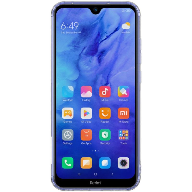 Cover Hoesje Xiaomi Redmi Note 8T Grijs Telefoonhoesje Transparant Nillkin