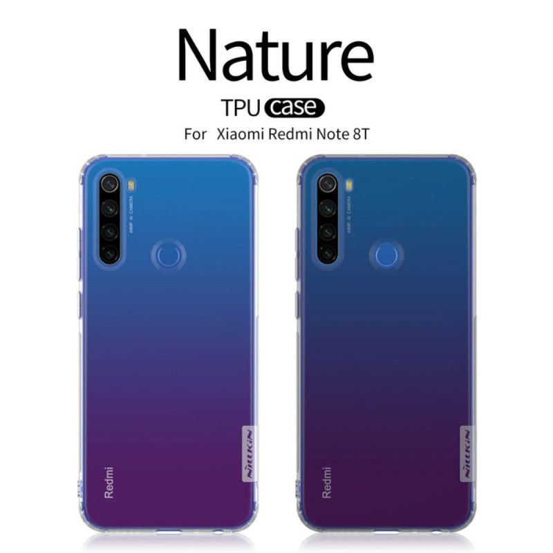 Cover Hoesje Xiaomi Redmi Note 8T Grijs Telefoonhoesje Transparant Nillkin