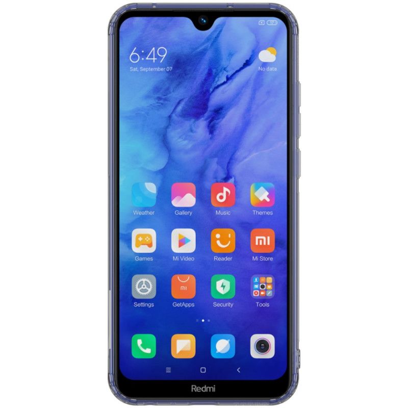Cover Hoesje Xiaomi Redmi Note 8T Grijs Telefoonhoesje Transparant Nillkin