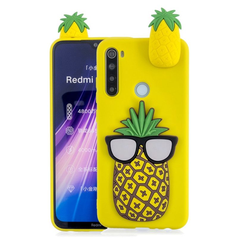 Cover Hoesje Xiaomi Redmi Note 8T Telefoonhoesje 3D Ananas