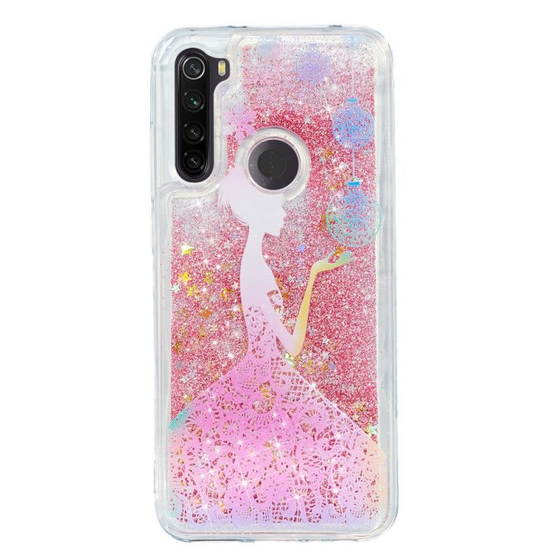 Cover Hoesje Xiaomi Redmi Note 8T Telefoonhoesje Vrouw Glitter