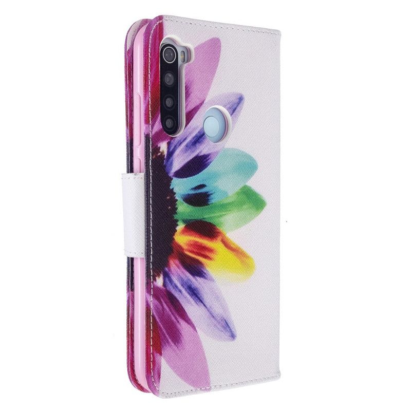 Flip Case Leren Xiaomi Redmi Note 8T Aquarelbloem