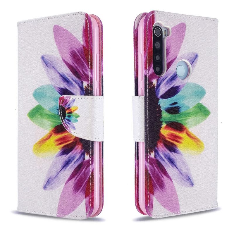 Flip Case Leren Xiaomi Redmi Note 8T Aquarelbloem