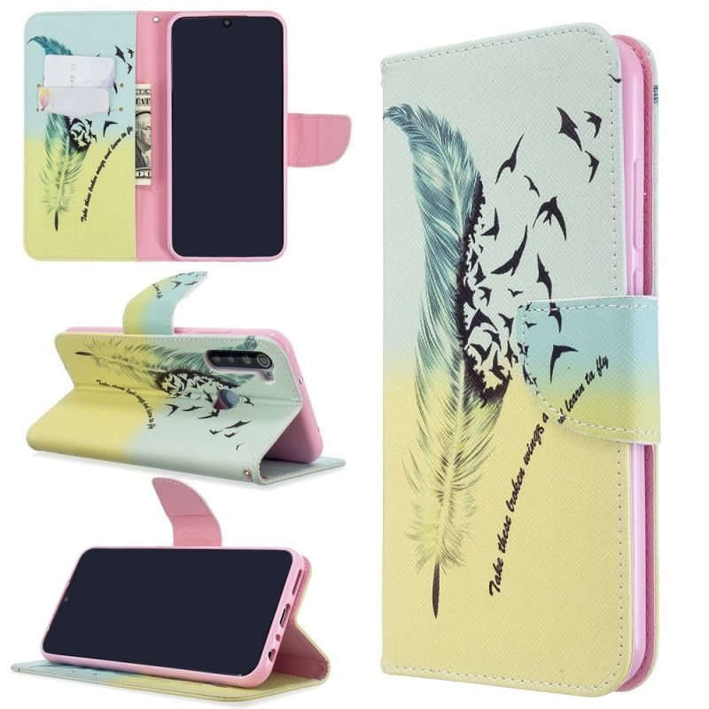 Flip Case Leren Xiaomi Redmi Note 8T Leren Vliegen