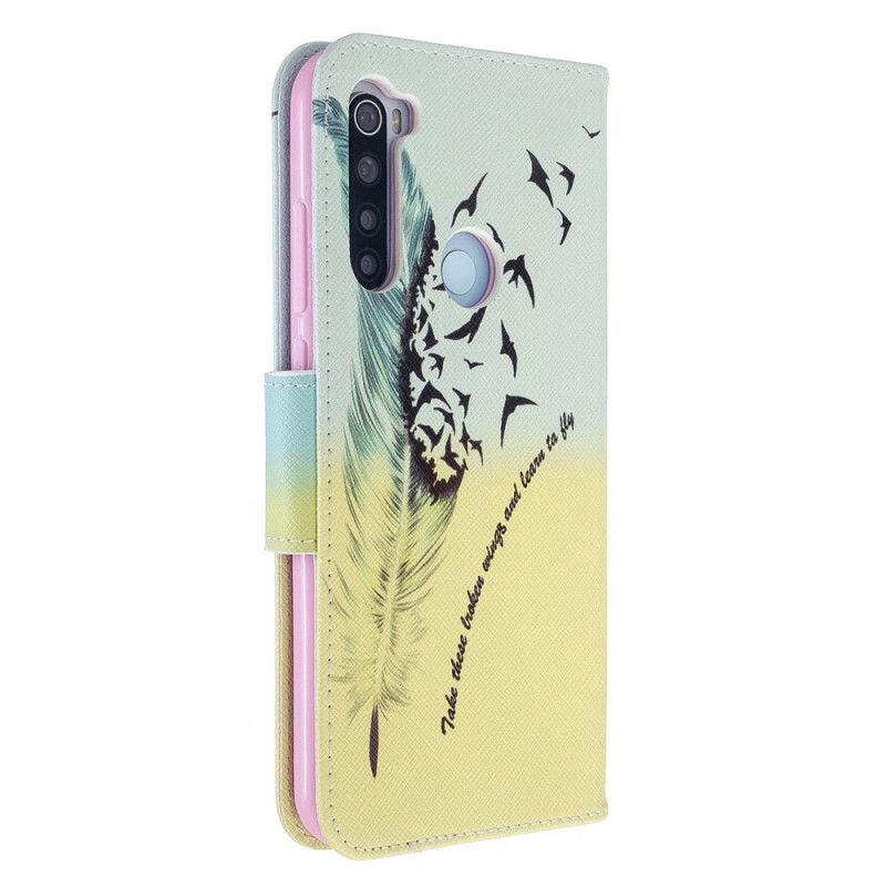 Flip Case Leren Xiaomi Redmi Note 8T Leren Vliegen