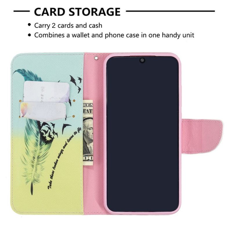 Flip Case Leren Xiaomi Redmi Note 8T Leren Vliegen