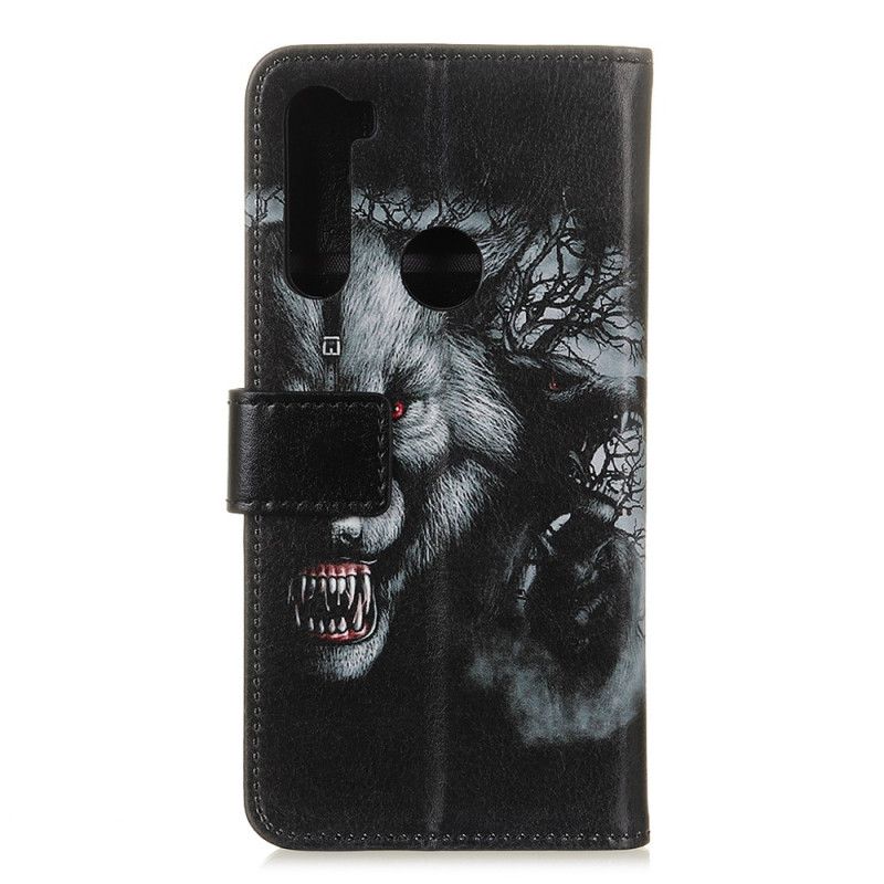 Flip Case Leren Xiaomi Redmi Note 8T Weerwolf
