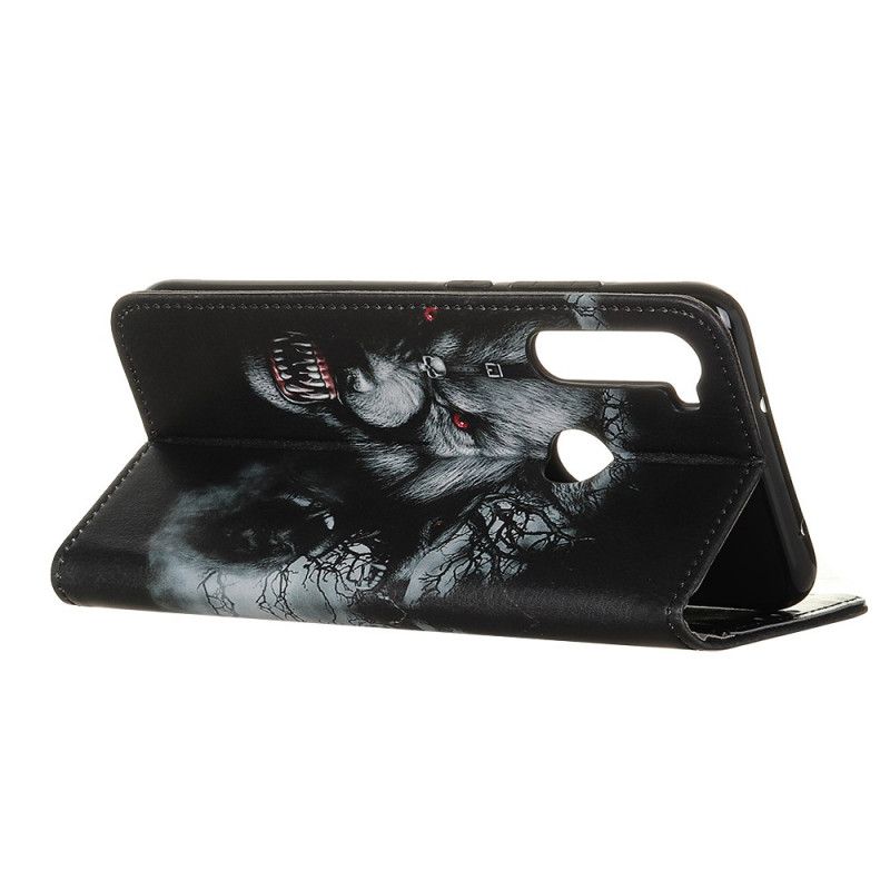 Flip Case Leren Xiaomi Redmi Note 8T Weerwolf
