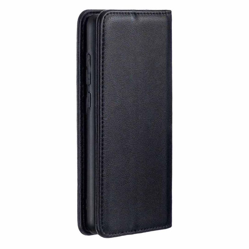 Folio-hoesje Xiaomi Redmi Note 8T Donkerblauw Zwart Afneembare Schaal Van Echt Leer