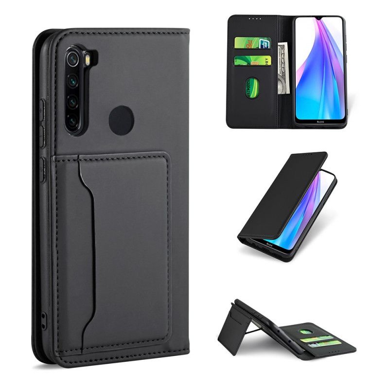 Folio-hoesje Xiaomi Redmi Note 8T Rood Zwart Steunkaarthouder