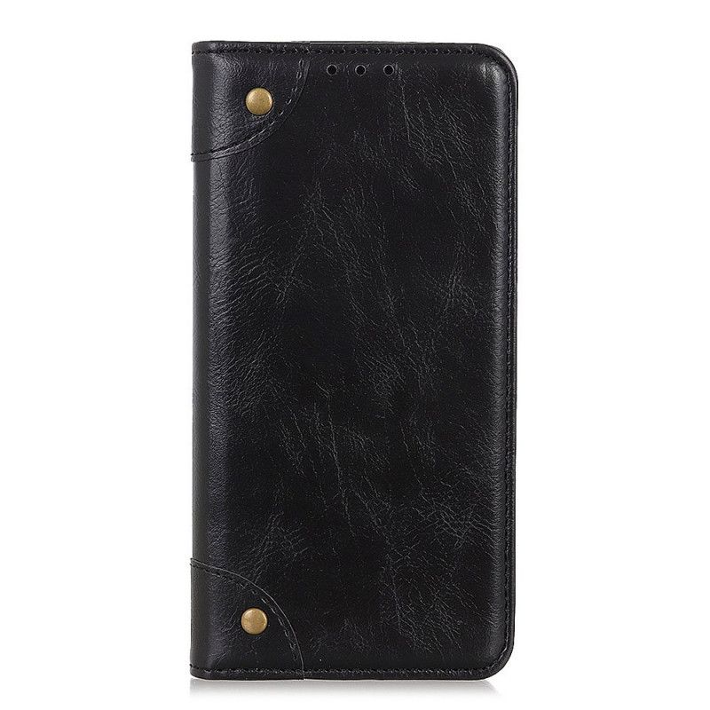 Folio-hoesje Xiaomi Redmi Note 8T Rood Zwart Telefoonhoesje Vintage Oud