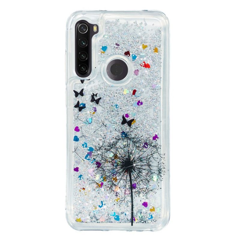 Hoesje Xiaomi Redmi Note 8T Glitter Paardebloemen