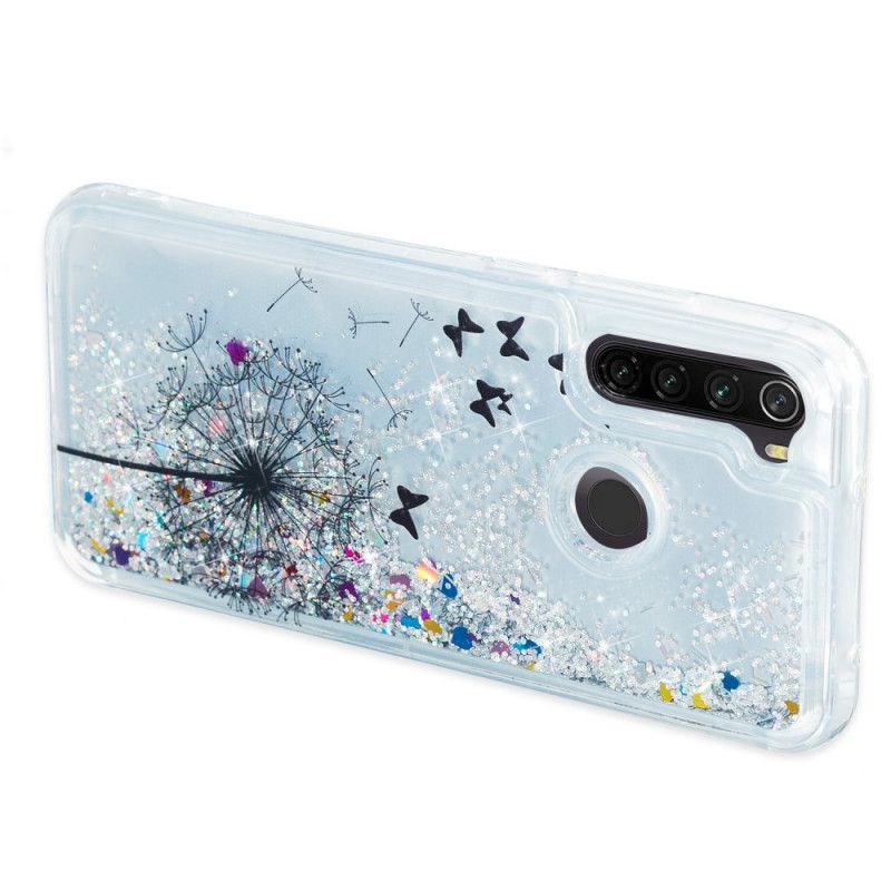 Hoesje Xiaomi Redmi Note 8T Glitter Paardebloemen