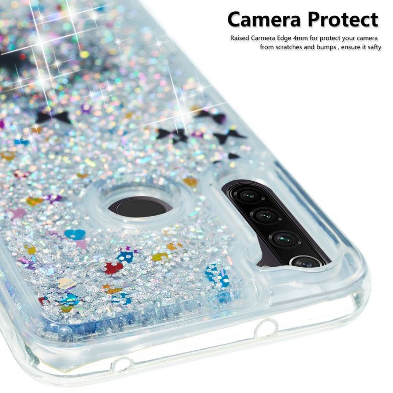 Hoesje Xiaomi Redmi Note 8T Glitter Paardebloemen