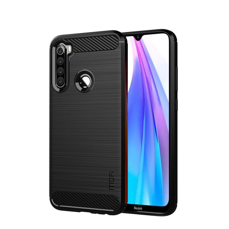 Hoesje Xiaomi Redmi Note 8T Grijs Zwart Mofi Geborstelde Koolstofvezel