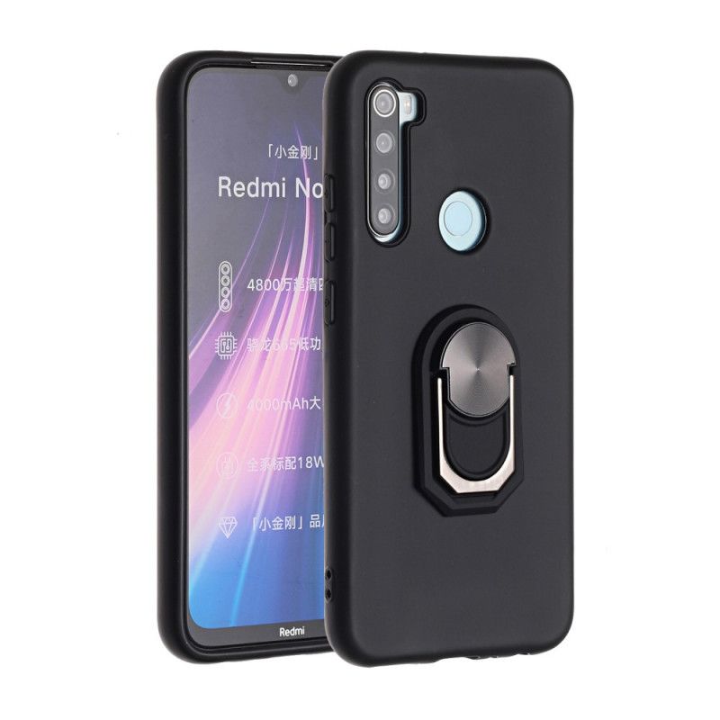 Hoesje Xiaomi Redmi Note 8T Rood Zwart Afneembaar Met Steunring