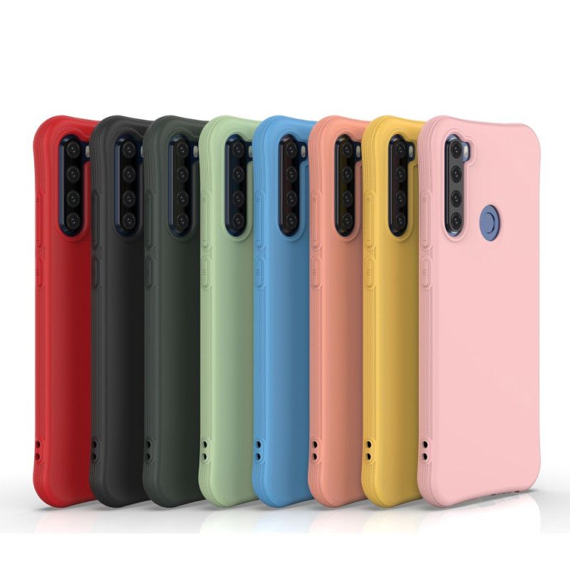 Hoesje Xiaomi Redmi Note 8T Rood Zwart Flexibele Mat Siliconen