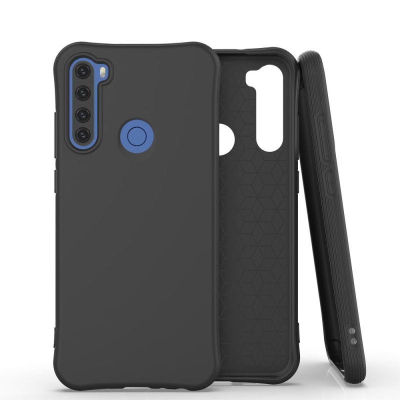 Hoesje Xiaomi Redmi Note 8T Rood Zwart Flexibele Mat Siliconen
