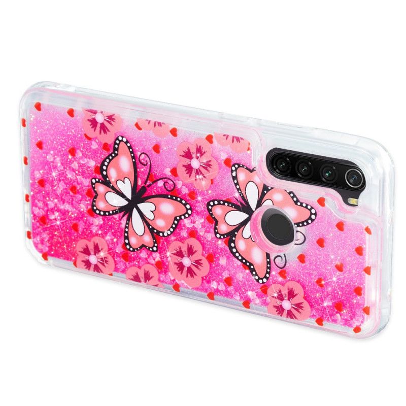 Hoesje Xiaomi Redmi Note 8T Vlinder Glitter