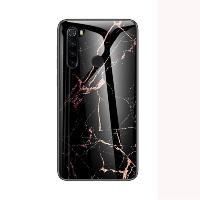 Hoesje Xiaomi Redmi Note 8T Wit Zwart Glanzend Marmer