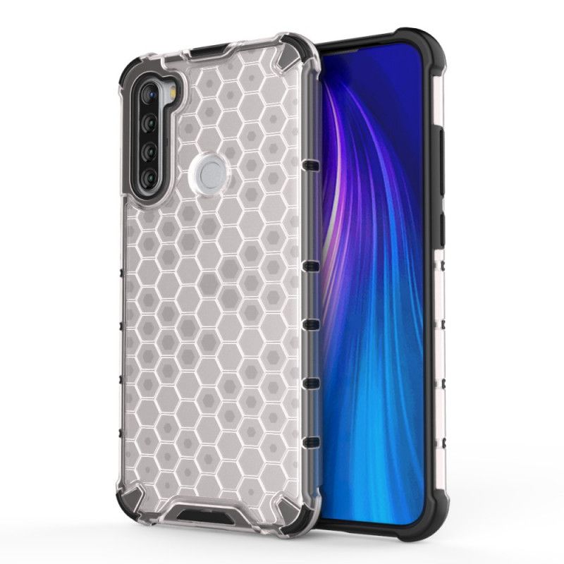 Hoesje Xiaomi Redmi Note 8T Wit Zwart Honingraatstijl