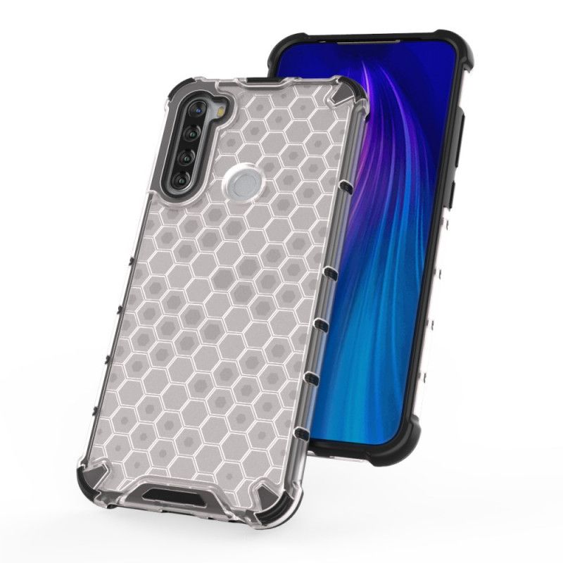 Hoesje Xiaomi Redmi Note 8T Wit Zwart Honingraatstijl