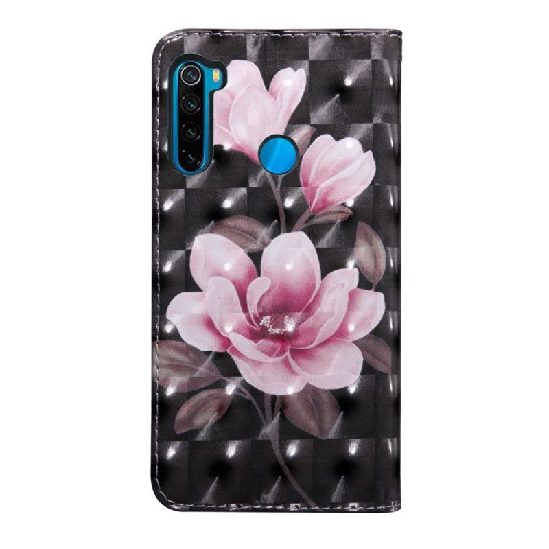 Leren Hoesje voor Xiaomi Redmi Note 8T Bloeit Bloemen