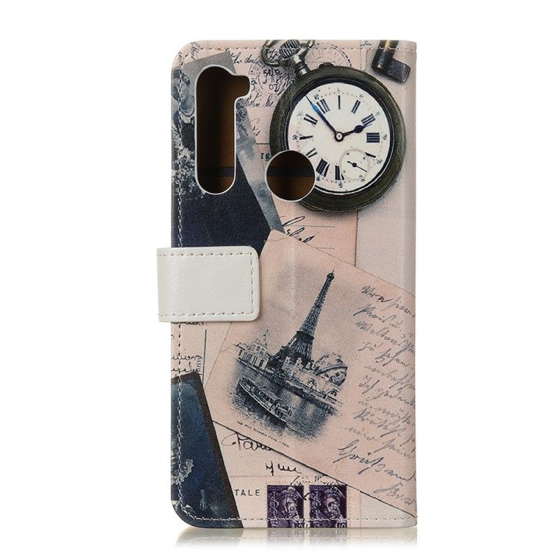 Leren Hoesje voor Xiaomi Redmi Note 8T Eiffeltoren Van De Dichter