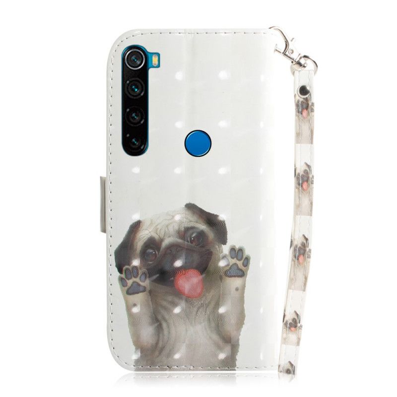 Leren Hoesje voor Xiaomi Redmi Note 8T Hou Van Mijn Hond Met String
