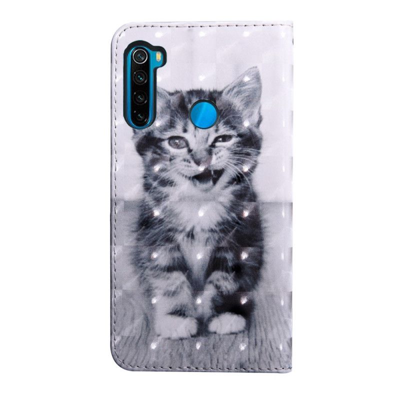 Leren Hoesje voor Xiaomi Redmi Note 8T Negeer Het Kitten