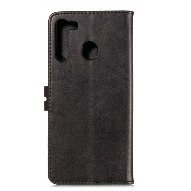 Leren Hoesje Xiaomi Redmi Note 8T Grijs Zwart Kitten