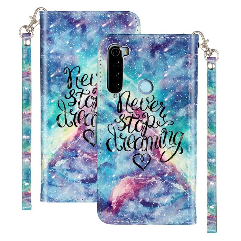Leren Hoesje Xiaomi Redmi Note 8T Stop Nooit Met Riem