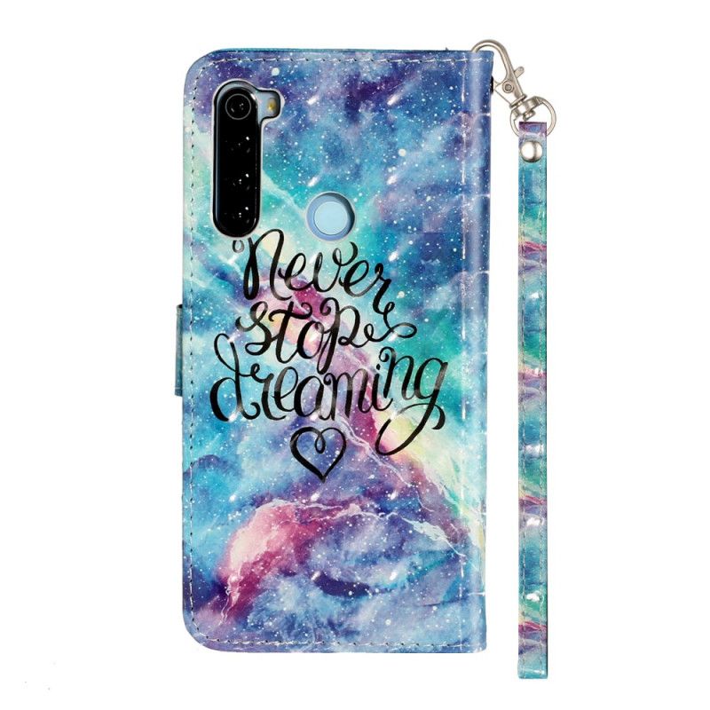 Leren Hoesje Xiaomi Redmi Note 8T Stop Nooit Met Riem