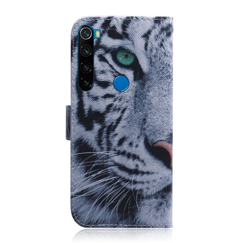 Leren Hoesje Xiaomi Redmi Note 8T Tijgergezicht