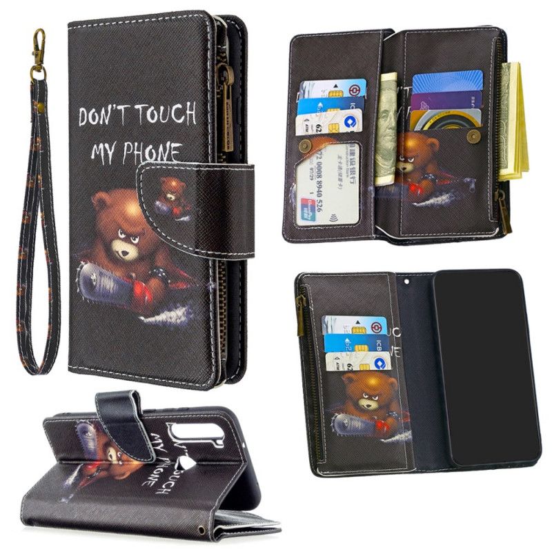Leren Hoesje Xiaomi Redmi Note 8T Zak Met Ritssluiting