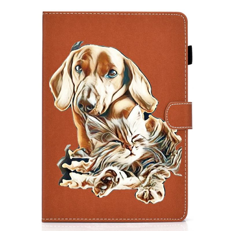Cover Folio-hoesje Samsung Galaxy Tab S7 Telefoonhoesje Hond En Kat